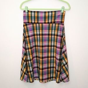 LuLaRoe Plaid Skirt